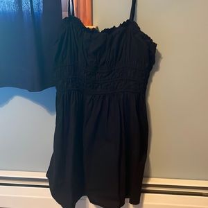 Short flowy black dress